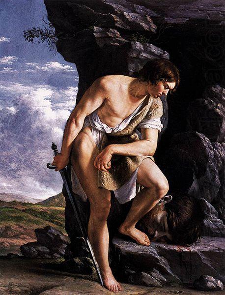 Orazio Gentileschi David Contemplating the Head of Goliath. oil painting picture